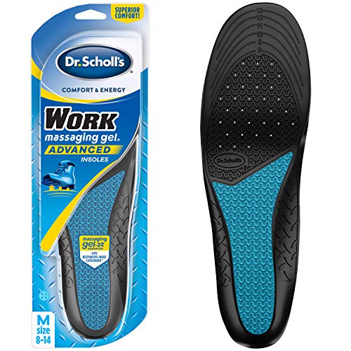 Dr. Scholl's Plantillas de trabajo cómodas y energéticas para hombres, 1 par, tamaño 8 – 14