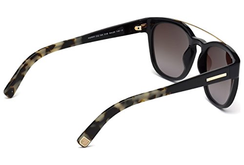 DSQUARED2 DQ0164 01B 54 Monturas de gafas, Negro (Negro LucidoFumo Grad), 54.0 Unisex Adulto