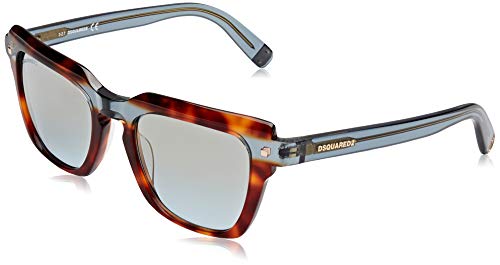 DSQUARED2 KAT Gafas de sol, Marrón (Havana/Other/Blu Mirror), 51.0 Unisex Adulto