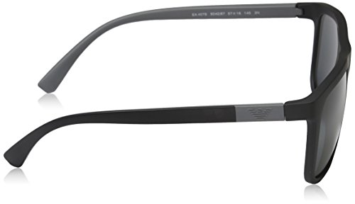 Emporio Armani 0EA4079 Gafas de sol, Matte Black, 57 para Hombre