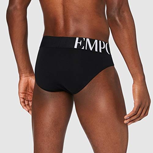 Emporio Armani CC716 110814_00020 Slip, Negro (Black), Large (Tamaño del Fabricante:L) para Hombre