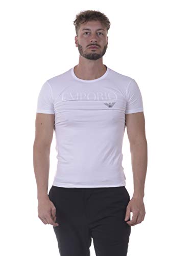 Emporio Armani CC716 111035_00010 Camiseta Interior, Blanco (White), Small (Tamaño del Fabricante:S) (Pack de 2) para Hombre