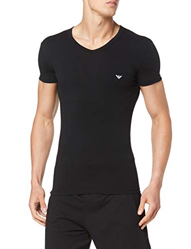 Emporio Armani CC735 110810_00020 Camiseta Interior, Negro (Black), Small (Tamaño del Fabricante:S) para Hombre