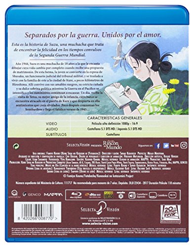 En Este Rincón Del Mundo Blu-Ray [Blu-ray]