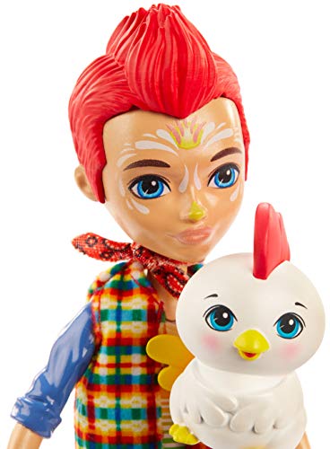 Enchantimals Muñeca Redward Rooster con mascota Cluck (Mattel GJX39)