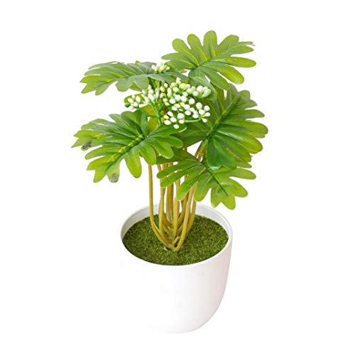 Enticerowts Flor, 1 Pieza de Planta Artificial de Hoja de Monstera en Miniatura de Colores Vivos para decoración de Mesa de Fiesta de Boda