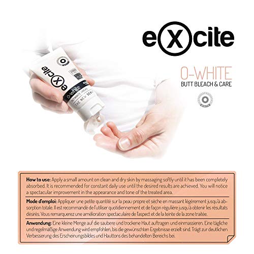 EXCITE O-WHITE Crema blanqueadora corporal piel íntima mujer y hombre. Aclara, blanquea y cuida la piel de axilas, entrepierna y tus partes más íntimas. 50 ml.