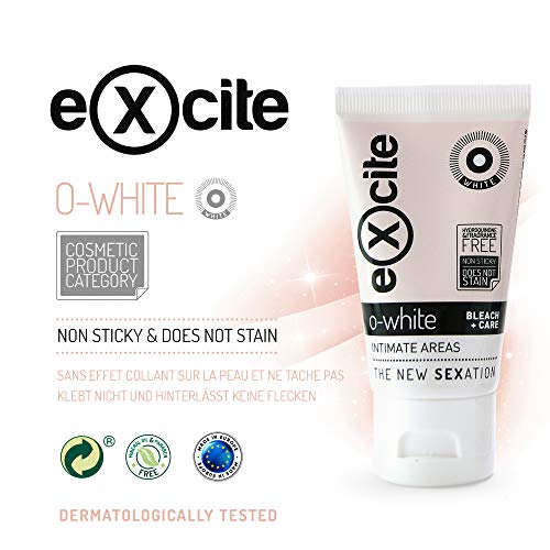 EXCITE O-WHITE Crema blanqueadora corporal piel íntima mujer y hombre. Aclara, blanquea y cuida la piel de axilas, entrepierna y tus partes más íntimas. 50 ml.