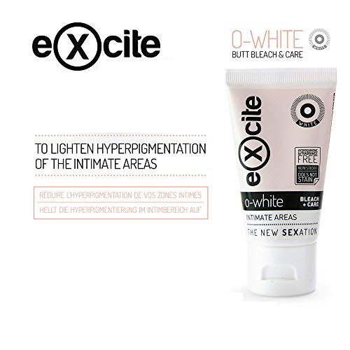 EXCITE O-WHITE Crema blanqueadora corporal piel íntima mujer y hombre. Aclara, blanquea y cuida la piel de axilas, entrepierna y tus partes más íntimas. 50 ml.