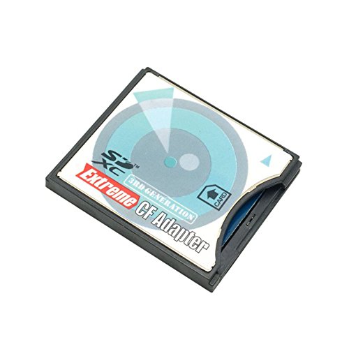 Extreme Compact Flash tipo II adaptador de tarjeta de memoria (Compatible con SDHC MMC SDHC SDXC) para Canon EOS 40d, 50d, 5d, 5D2, 350d, 400d; Sony A300, A700, A850, A900; Nikon D300, D70 Cámara