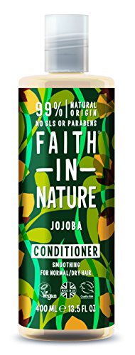 Faith in Nature Acondicionador Natural de Jojoba, Suavizante, Vegano y No Testado en Animales, sin Parabenos ni SLS, para Cabello de Normal a Seco, 400 ml