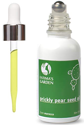 fatima' S Garden - Aceite de Semillas de Higo de barbarie, prensado en frío (, Pure, vièrge, cuerpo Hidratante Antiedad para cara, pelo, uñas, certificado 100% Bio Ecocert Europe y USA 30ml