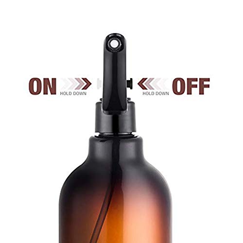 Felly Botellas de Spray, 2 Unidades de 500 ml/16 oz Botellas de Spray vacías de plástico con pulverizador Fino Negro rellenable contenedor para aceites Esenciales, Limpieza, Cocina, jardín, Pelo