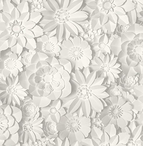 Fine Décor 3D Floral Blanco, Talla Única