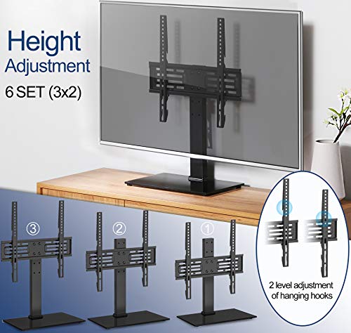 FITUEYES Soporte TV Pie de 26 a 55 Pulgadas Altura Ajustable MAX VESA 400 x 400 mm