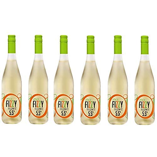 Fizzy Frizzante Vino Espumoso Verdejo - Pack de 6 Botellas x 750 ml