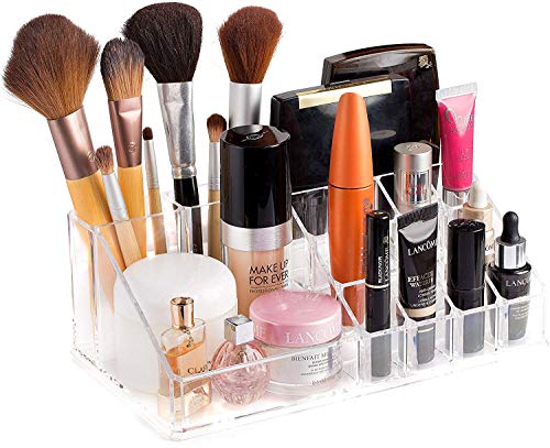 FOBUY Caja acrílica Estante de maquillajes Maquillaje Cosméticos Joyería Organizador (4 Drawers Clear C) (2 layer Color transparente)