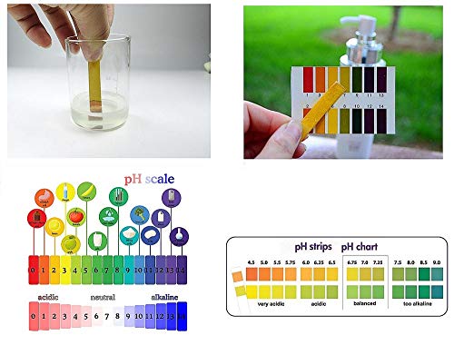 Fontee® 240 tiras tornasol pH de 1 a 14 papel de prueba- Ideal para probar muchas sustancias cotidianas habituales, como jabón hidratante, zumo de limón, leche, detergente líquido, etc.