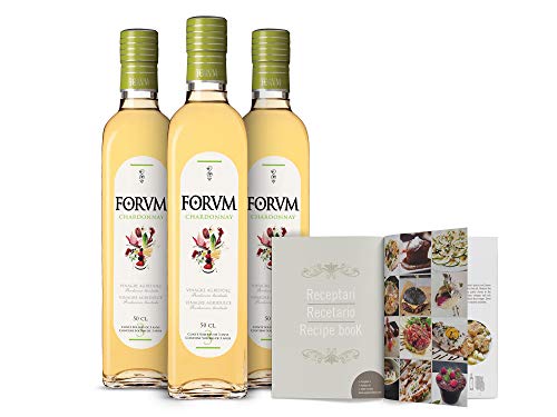 Forvm Chardonnay, Vinagre de Vino Blanco, Fantástico para Cocinar, Usado 12 Años en el Menú de los Premios Nobel, Envejecido Artesanalmente 3 Años en Barricas, Producción Limitada, Bot. Cristal, 500ml