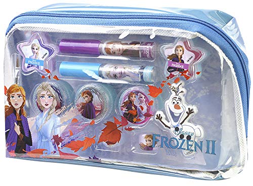 Frozen Essential Makeup Bag - Neceser Frozen II, Set de Maquillaje para Niñas - Maquillaje Frozen - Selección de Productos Seguros en un Estuche Muy Moderno