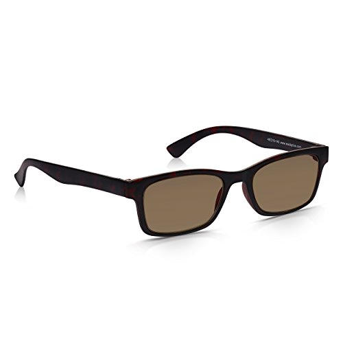 Gafas de Sol para Leer READ OPTICS Hombre/Mujer – Estilo Italiano Tortoise - Lentes Tintadas Protección UV-400 Graduadas +2.50 Dioptrías