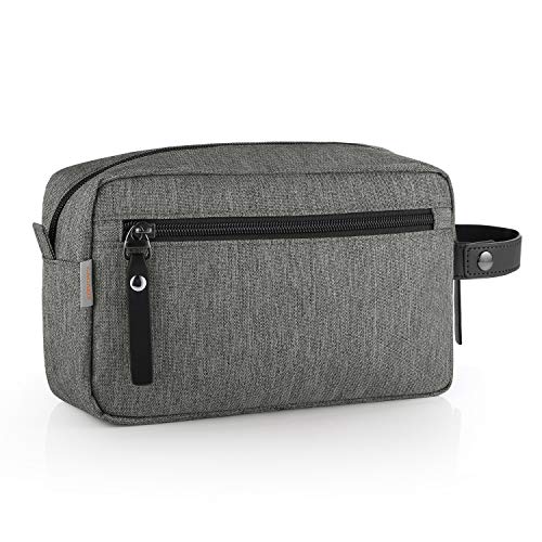 GAGAKU Hombre Dopp Kit Impermeable Neceser Bolsa de Aseo Neceser de Viaje Bolsa de Cosmético - Gris