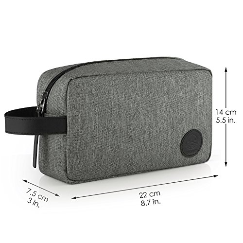 GAGAKU Hombre Dopp Kit Impermeable Neceser Bolsa de Aseo Neceser de Viaje Bolsa de Cosmético - Gris