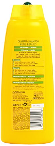 Garnier Fructis - Champú Nutri Repair 3 - para cabellos secos o dañados - 500 ml