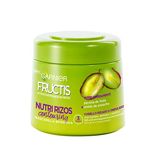 Garnier Fructis Nutri Rizos Mascarilla para Cabello Rizado u Ondulado - 3 x 300 ml: 900 ml