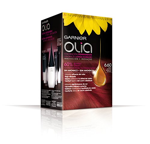 Garnier Olia - Coloración Permanente sin Amoniaco, con Aceites Florales de Origen Natural - Tono Rojo Intenso 6.60 - Más de 25 tonos