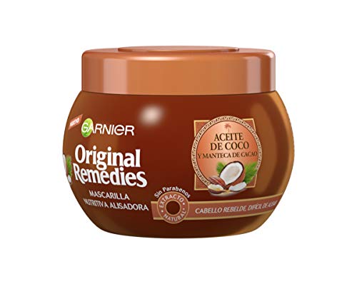 Garnier Original Remedies Aceite de coco y Manteca de Cacao Mascarilla de pelo rebelde y difícil de alisar - 300 ml