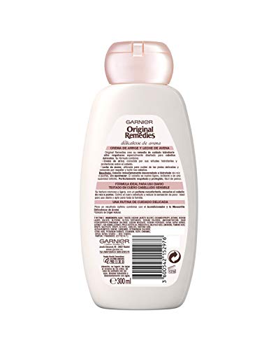 Garnier Original Remedies Delicatesse de Avena Champú para Cuero Cabelludo Sensible y Normal - 600 ml