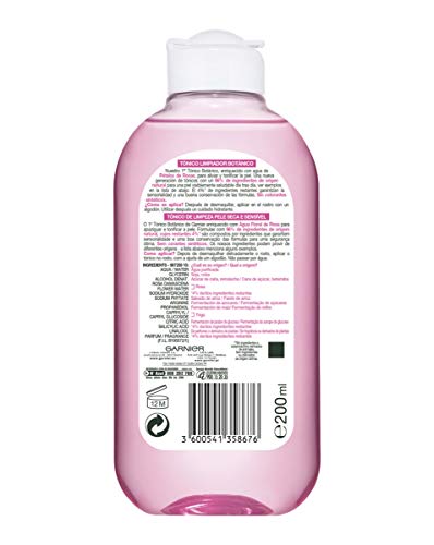 Garnier Skin Active Tónico Suave Essentials para Pieles Secas y Sensibles - 200 ml