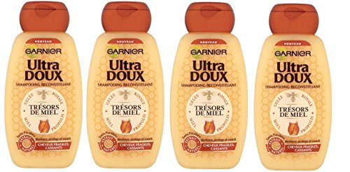 Garnier - Ultra Soft Tesoros de miel - Champú quebradiza - juego de 4