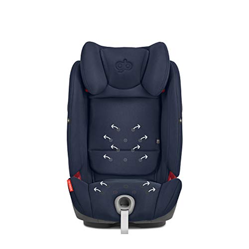 GB Gold Everna-Fix - Silla de coche para coches con ISOFIX, Grupo 1/2/3 (9-36 kg, de 9 meses a 12 años aprox.) Rose Red