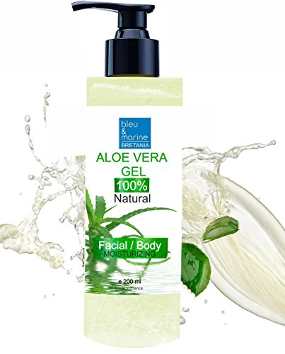 Gel de Aloe Vera 100% natural, excelente hidratante para el rostro, cuerpo y cabello, calma después de la depilación, botella con dosificador, 200 ml