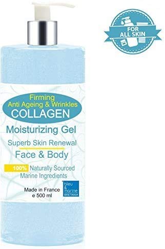 Gel de Colágeno Marino Gel Biodisponible 500 ml - Tersura y Firmeza de la piel Cara y Cuerpo Gel Hidratante Reafirmante- 500 ml Cara y Cuerpo Gel Hidratante Reafirmante - Escote - Anti Estrias