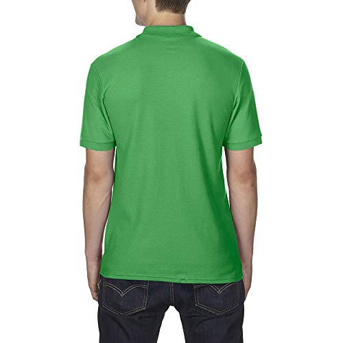 Gildan - Polo de Manga Corta de Deporte Doble Pique para Caballero/Hombre de Primera Calidad Modelo Performance - Verano/Vacaciones (Mediana (M)) (Verde irlandés)