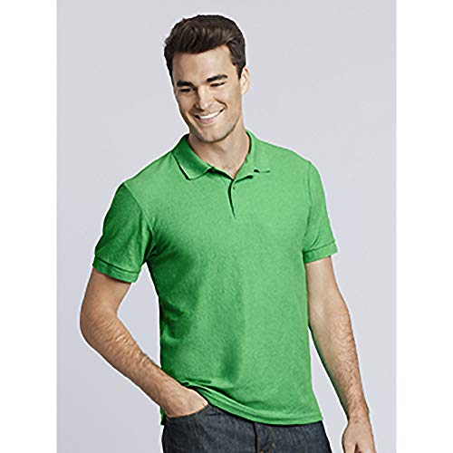 Gildan - Polo de Manga Corta de Deporte Doble Pique para Caballero/Hombre de Primera Calidad Modelo Performance - Verano/Vacaciones (Mediana (M)) (Verde irlandés)