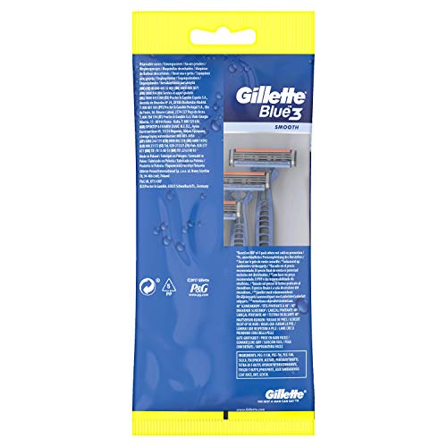 Gillette Blue3 - Cuchillas de afeitar desechables para hombres (4+2, 6 unidades)