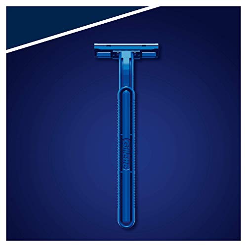 Gillette BlueII Maquinillas desechables para hombre, dos hojas de afeitar, cabezal fijo - Pack de 15+5