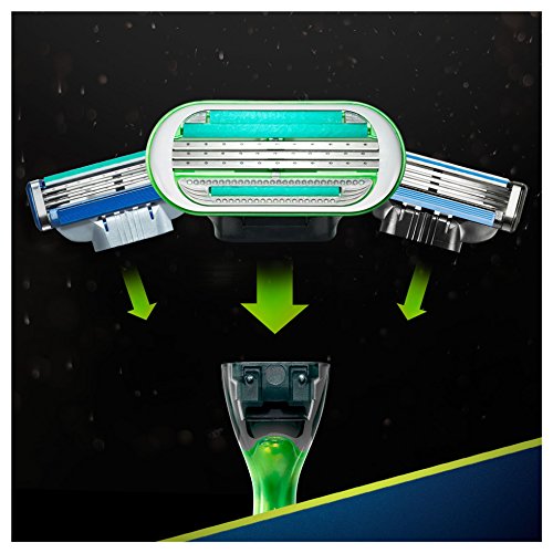 Gillette BODY - Maquinilla de afeitar 3 hojas, Para hombre, Verde