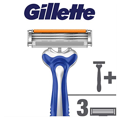 Gillette Sensor Excel Maquinilla De Afeitar Para Hombre + 2 Recambios Sensor Excel Y 1 Recambio Sensor3