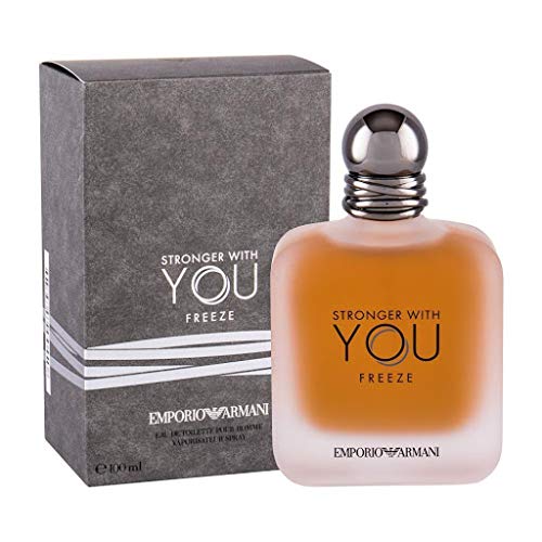 GIORGIO ARMANI Stronger with You Eau DE Toilette POUR Homme Freeze 100ML VAPORIZADOR Unisex Adulto, Negro, Único