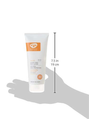 Green People - Loción solar orgánica SPF30 sin aroma, 200 ml