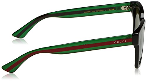 Gucci GG0001S, Gafas de Sol para Hombre, Negro (Verde), 52