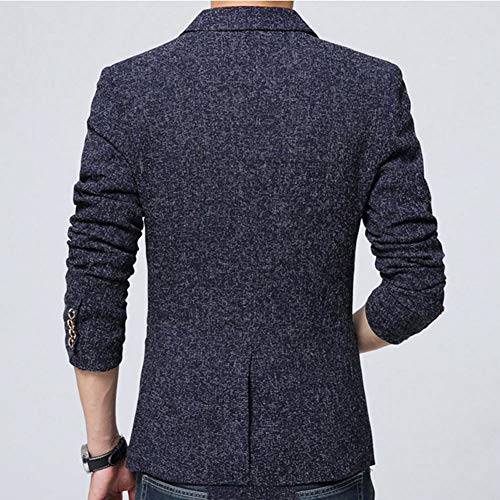 Guiran Hombres Chaquetas De Traje Y Americanas Informal Business Casual Blazer Slim Fit Azul 2XL