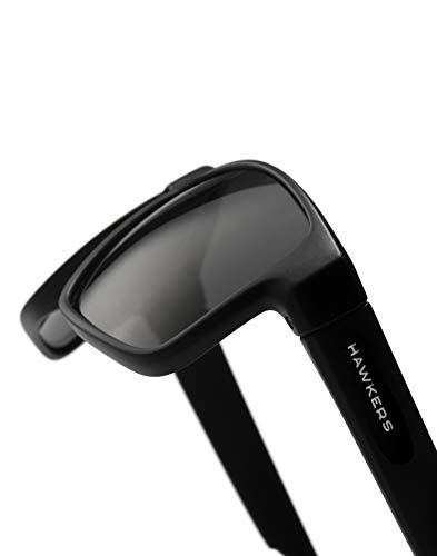 HAWKERS Gafas de Sol Deportivas Faster, para Hombre y Mujer, con Montura negro mate y lente negra, Protección UV400