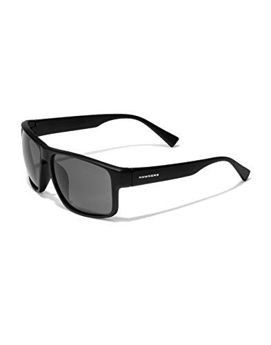 HAWKERS Gafas de Sol Deportivas Faster, para Hombre y Mujer, con Montura negro mate y lente negra, Protección UV400