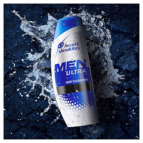 Head & Shoulders Men Ultra Limpieza Profunda Champú Anticaspa  - 2 Recipientes de 300 ml - Total: 600 ml